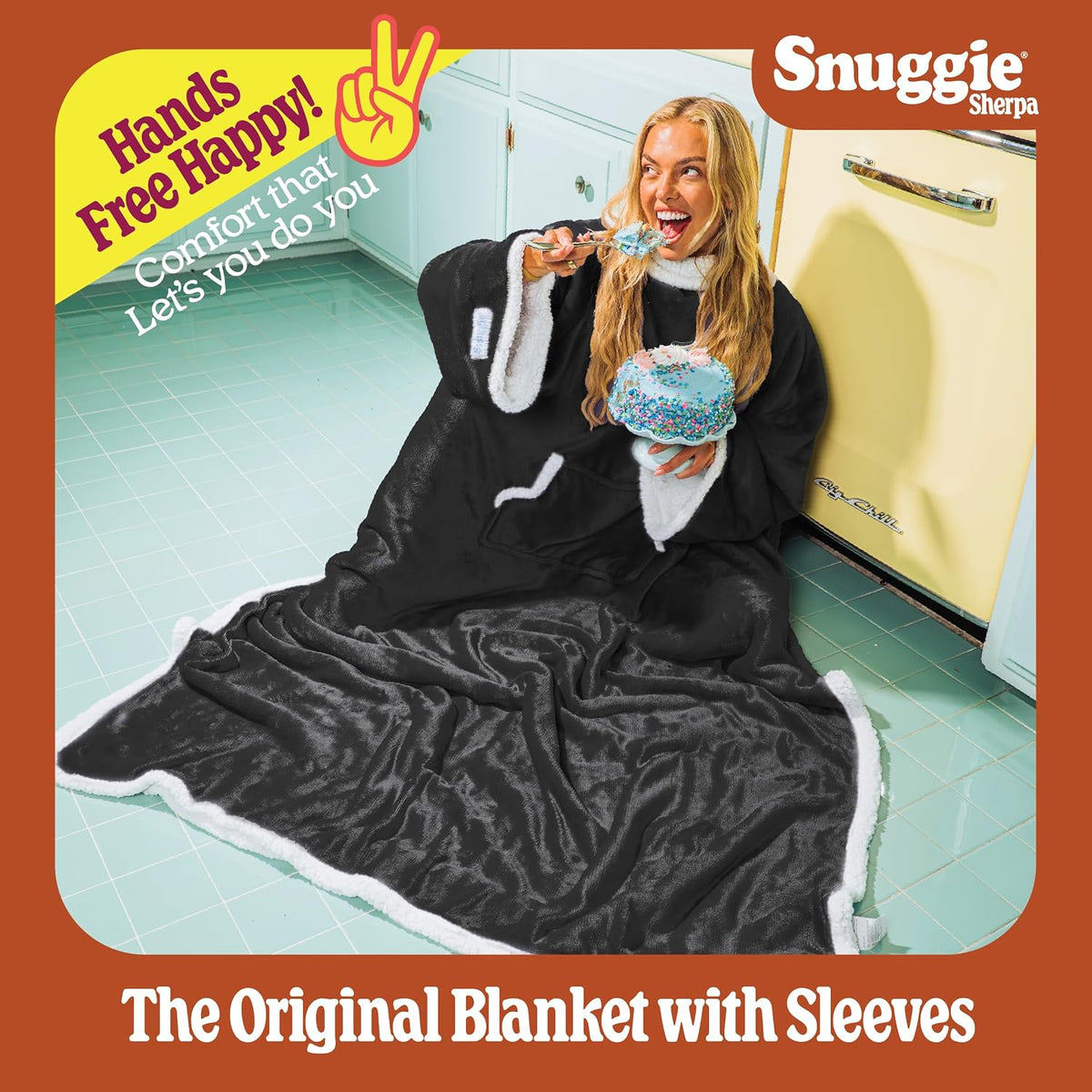 Snuggie The Original Wearable Blanket With Sleeves & Pockets | Cozy Oversized Throw for Adult Men & Women | One Size, 71x54