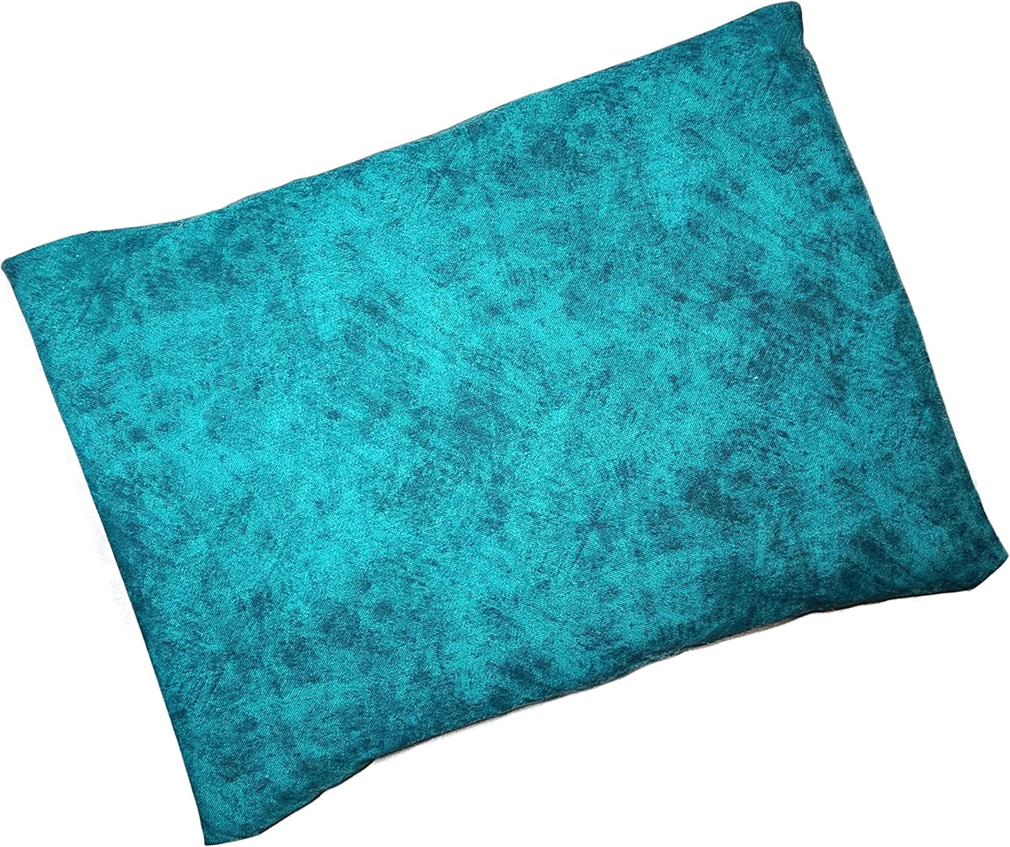 Microwavable Corn Filled Heating Pad and Cold Pack/Washable 100% Cotton Cover (Cross Hatch - Mint, 7.5in W x 11in L)