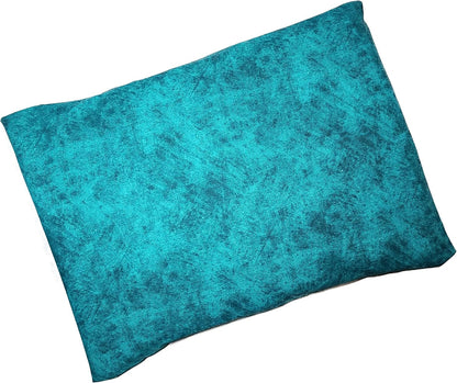 Microwavable Corn Filled Heating Pad and Cold Pack/Washable 100% Cotton Cover (Cross Hatch - Mint, 7.5in W x 11in L)
