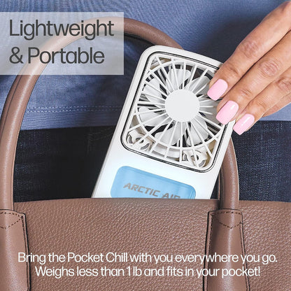 Arctic Air Pocket Chill Handheld Mini Fan, Portable Personal Cooling Fan