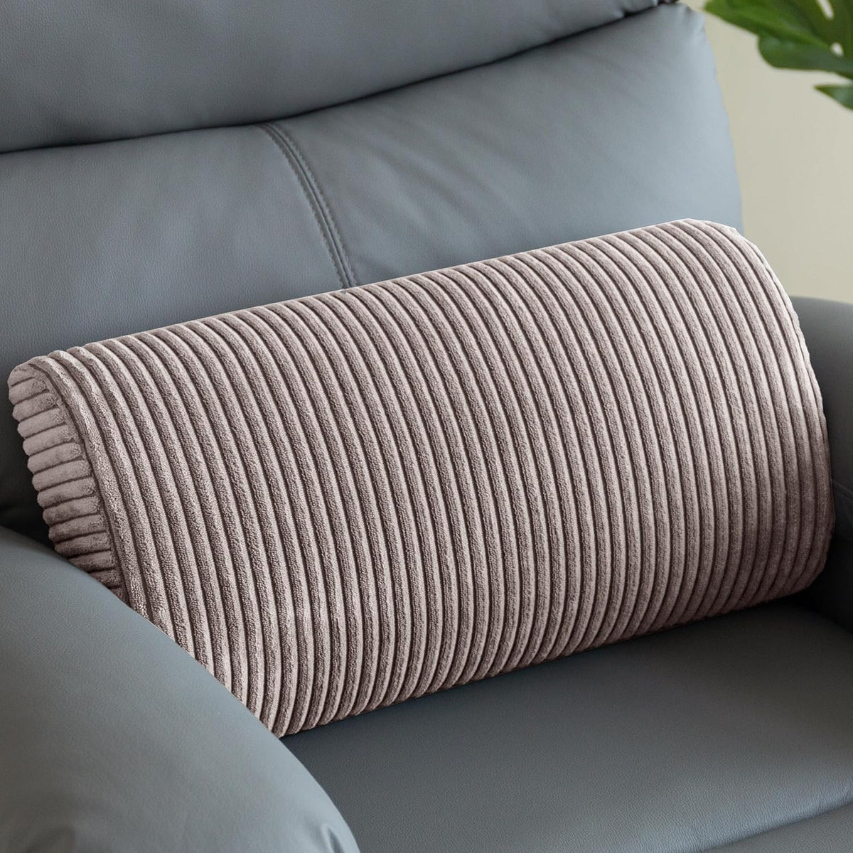 HIGOGOGO Lumbar Support Pillow for Recliner Chair/Accent Chair/Couch, Memory Foam Back Support Cushion for Elderly, Recliner Cushions for Back Rest, Pain Relief, Reading, Washable Cover, Brown