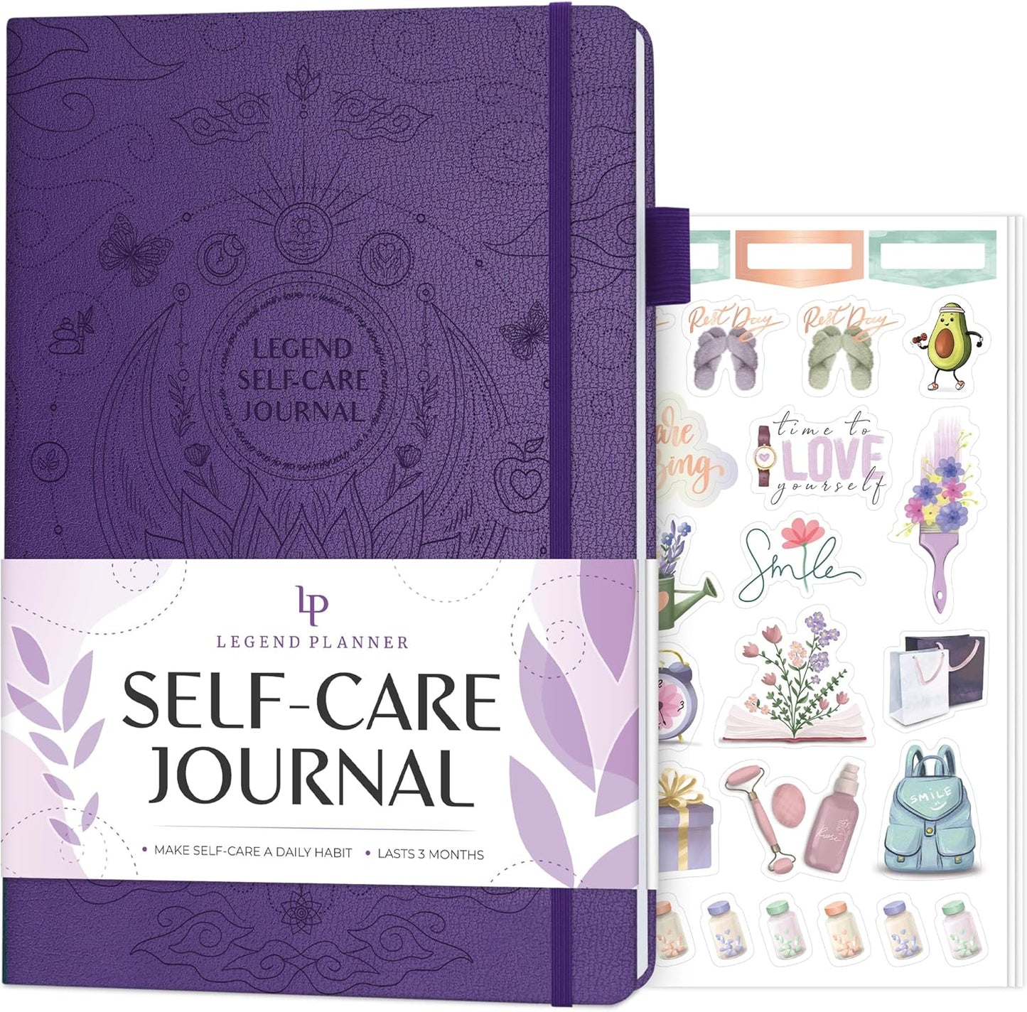 Legend Self-Care Journal – Guided Daily Reflection Journal to Support Mental & Physical Health – Daily Mood, Meditation & Personal Development Notebook – 7.1x10.5”, Lasts 3 Months (Turquoise)