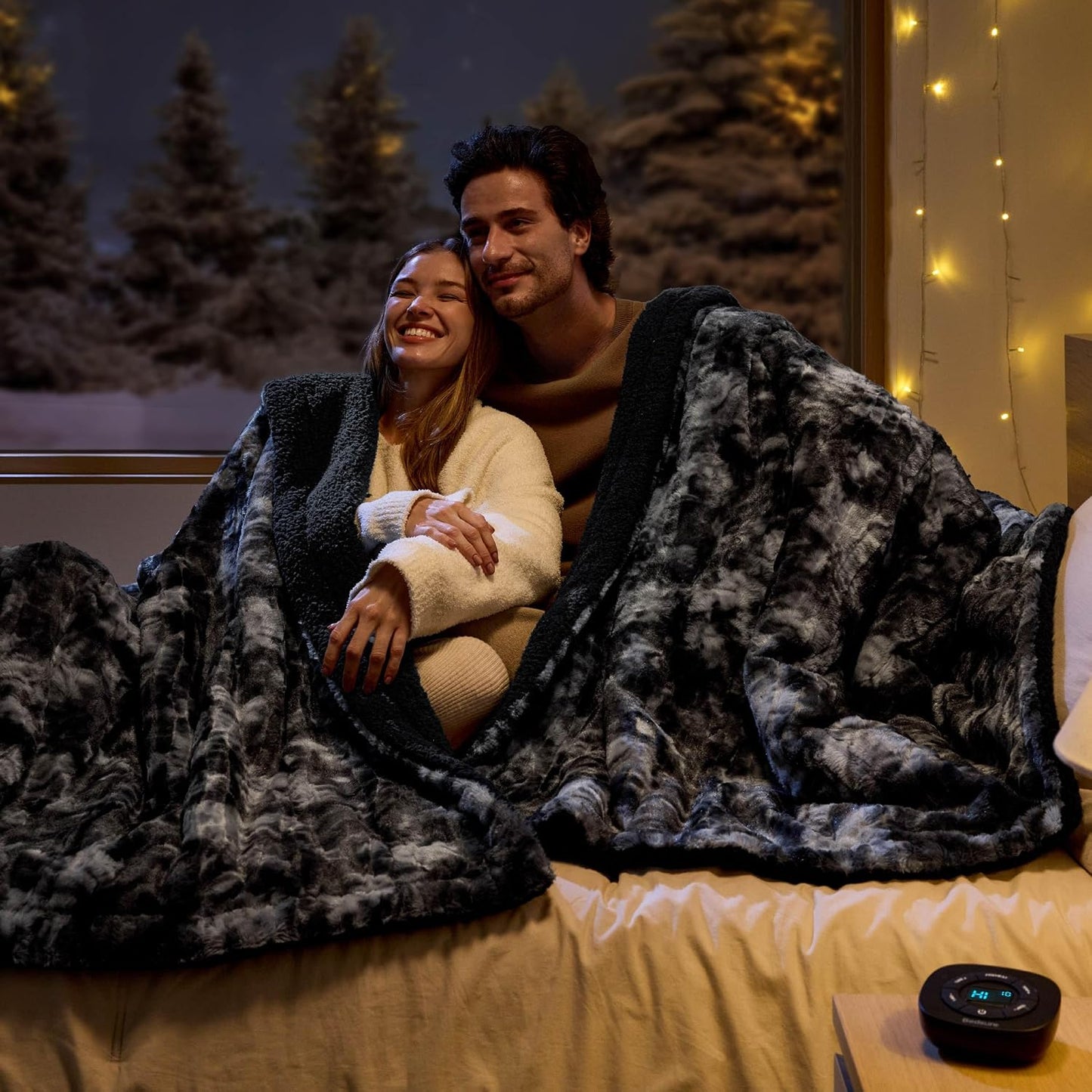 Bedsure Heated Blanket Throw Blanket with Preheat Function - Fast Heating Electric Blanket, Soft Flannel Throw with 6 Time Settings(Up to 10H), 6 Heating Settings, Gifts for Grandma (50"x60", Grey)
