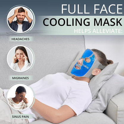 MyHalos Ice Face Mask, Cooling Gel Pack for Migraine, Swelling & Puffiness