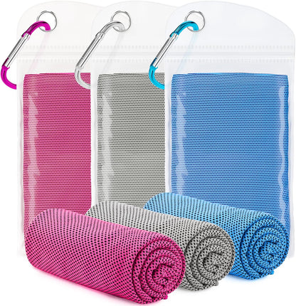 Cooling Towels 8 Pack(40"x12")for Neck and Face, Cooling Neck Wraps for Gym | Sweat wicking, Quick dry, Breathable, Reusable, Absorbent, Cold Towel for Running, Yoga, Travel, Climbing