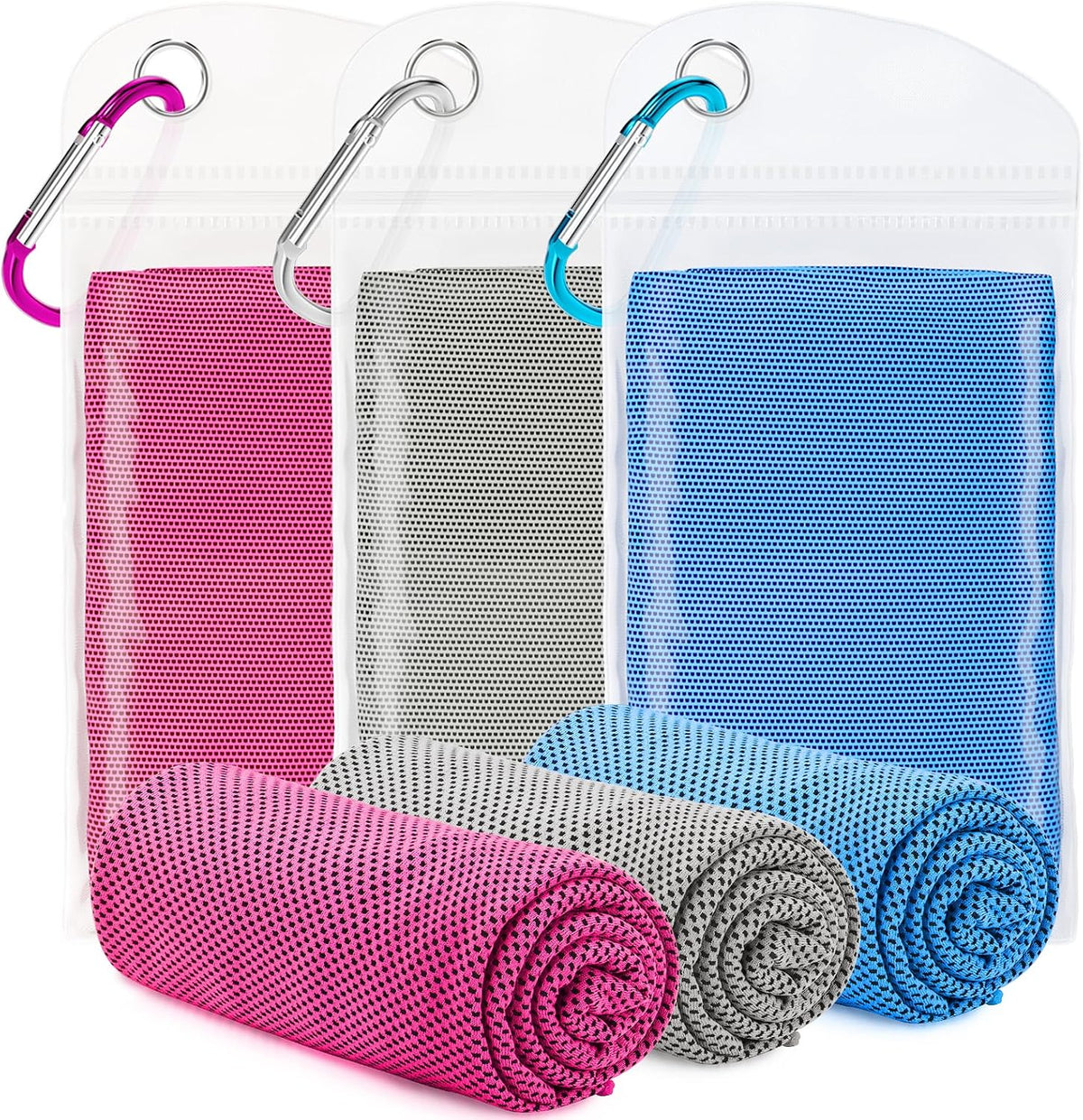 Cooling Towels 8 Pack(40"x12")for Neck and Face, Cooling Neck Wraps for Gym