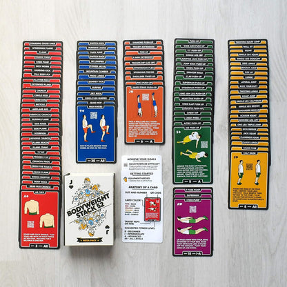 Stack 52 Bodyweight Exercise Cards: Workout Game