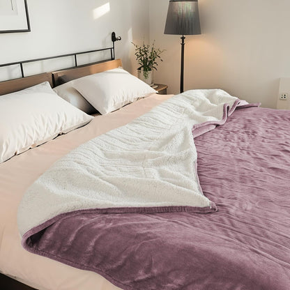 Electric Heated Blanket Full Size 72"x84" – Light Gray | ETL for Safe Overnight, 4 Heat Settings & 10H Auto Off, Dual-Sided Microplush Sherpa for Home Night, Machine washable