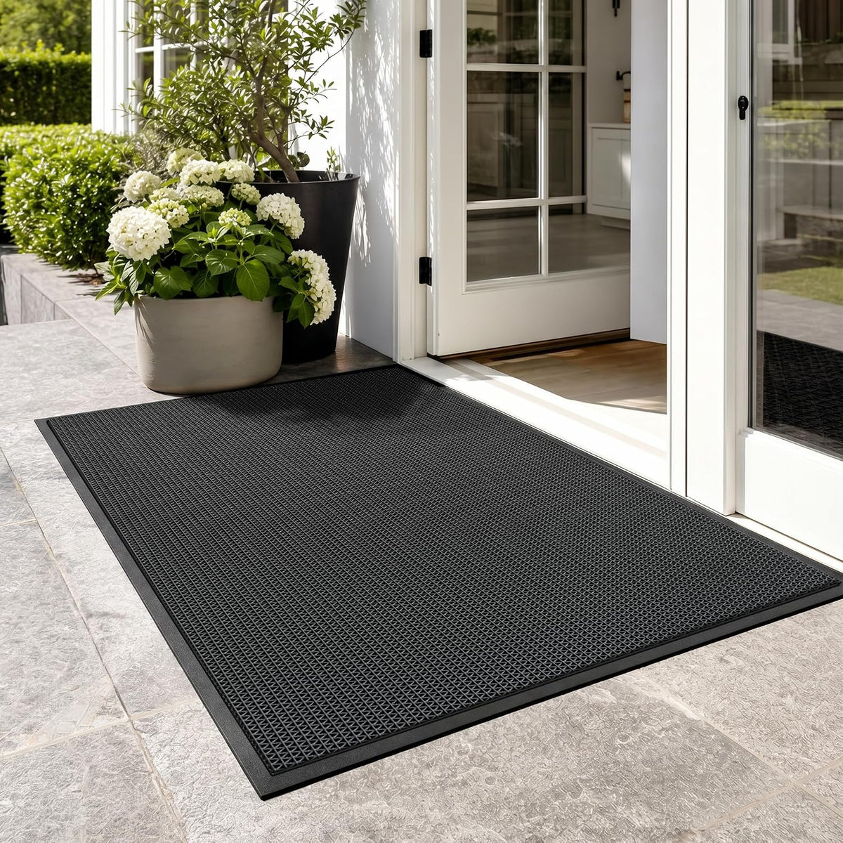 WochiTV Non Slip Drainage Mats PVC Pool Floor Mat 0.23'' Thick Outdoor Indoor Parking Space Mat for Bathroom Garage Basement Backyard Commercial Kitchen 3x16.6Ft