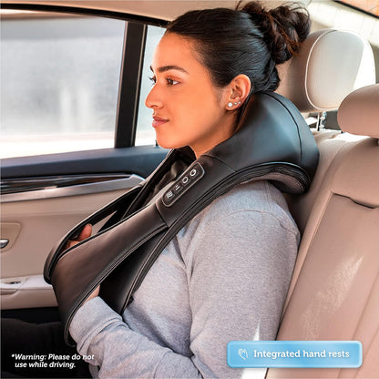 COMFIER Shiatsu Neck and Shoulder Massager with Heat,White Elephant Gifts for Adults,4D Deep Kneading Massage Pillow with Heat, Back Massager, Pillow Massage,Jet Black