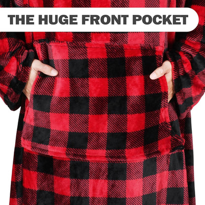 Solaris Wearable Blanket with Sleeves for Adults, Softness Comfort Warmth Fleece Gift for Women Men, Snuggy Body Throw TV Blanket for Home Office Lounge, Gift for Your Lover