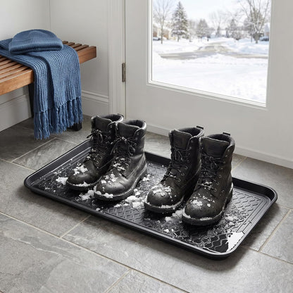 Fasmov 3 Pack Utility Boot Tray Mat Multi-Purpose Anti-Slip Tray Mat Boots, Dog Food Bowls, Gardening, Laundry, Kitchen, Garage, Entryway, 30 x 15 inches