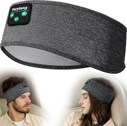 Perytong Sleep Headphones Bluetooth 5.4 Headband, Wireless Sleep Headphones for Side Sleepers - Sleeping Headband with Ultra-Thin Speaker Microphone Handsfree Gift Ideas for Women Men