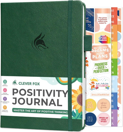 Clever Fox Positivity Journal for Women, 5-minute Gratitude, Seashell