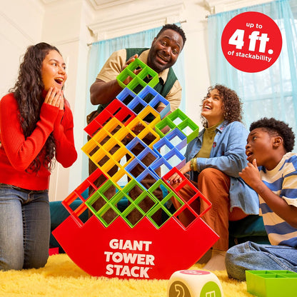 Giant Color Stack Challenge by Relatable - Nappa Award 2025 Winner, Strategy Stacking Game with 50 Puzzles, Backyard & Lawn Activity for Summer Parties, Outdoor Fun for Families & Groups, Ages 6+