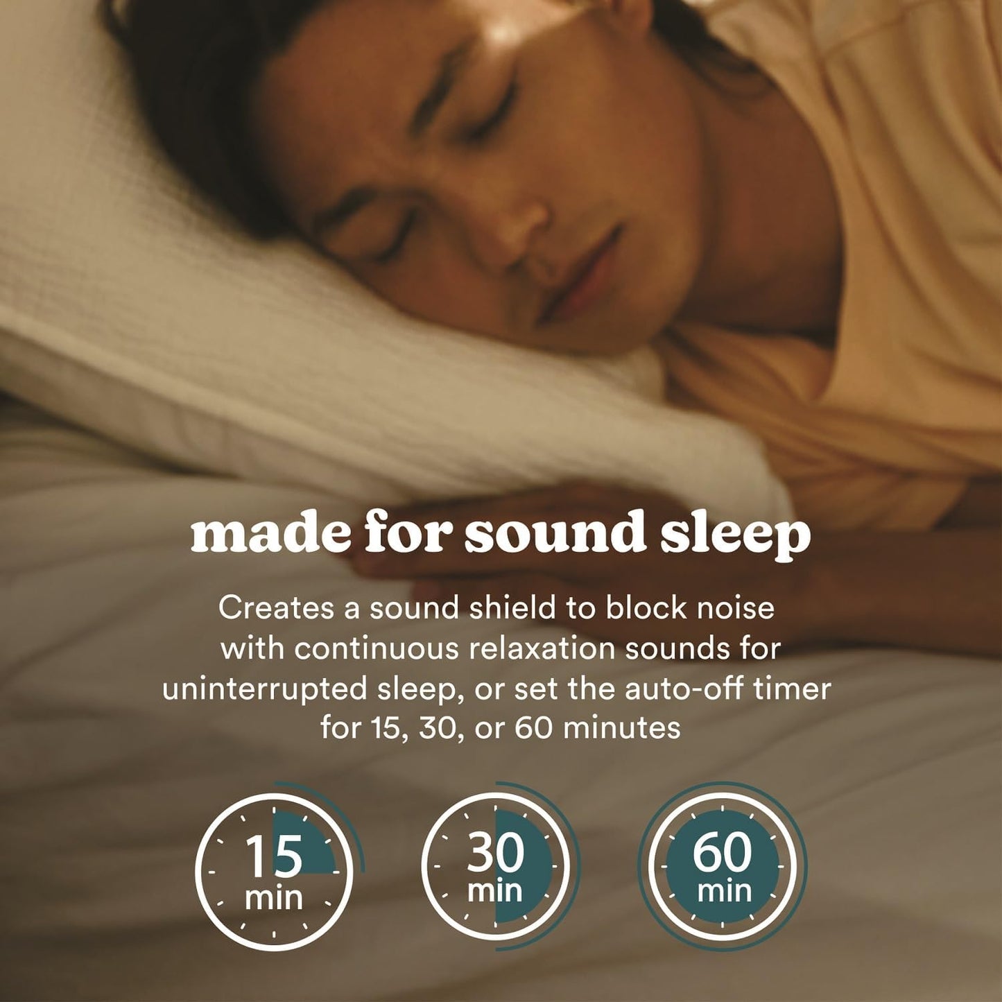 Homedics SoundSleep Rejuvenate White Noise Portable Sleep Machine | Small Sound Machine with 6 Relaxing Nature Sounds, Sound Therapy for Home, Office, Nursery, Auto-Off Timer