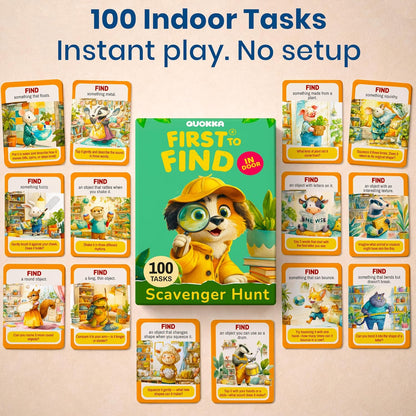 Active Movement Game for Kids Ages 4–8 - Educational Card Game | Animal-Themed Card Set with 50 Movement Tasks for Indoor and Outdoor Brain Breaks, Home and Classroom Activities