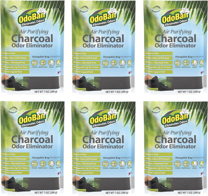 OdoBan Air Purifying Charcoal Natural Odor Eliminator, Non-Toxic Formula, Made in the USA, Fragrance Free, 200 Gram Bag