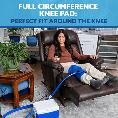 Polar Active Ice 3.0 | 9 QT Cold Therapy Ice Machine | Programmable Timer | Full Circumference Knee Pad | Cryotherapy Pain Relief System | Ace Bandage Style Compression