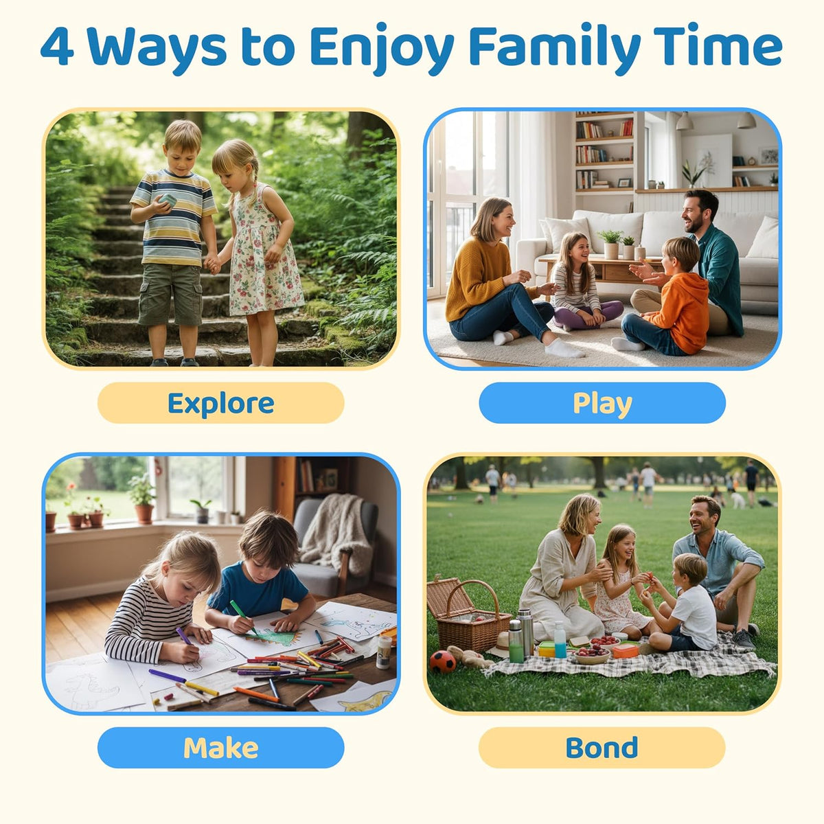 Family Time 60 Scratch-Off Activity Cards with Day & Night Markers – Fun Family Games for Kids & Parents – Screen-Free Adventure Ideas & Unique Gift for Christmas,Birthday,Stocking Stuffers & Holidays