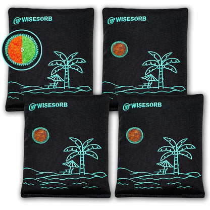 Wisesorb 500g x 2pcs Rechargeable Desiccant Packs, Reusable Car Dehumidifier, Microwave Reactivated Silica Gel Packets Moisture Absorber with Color Indicating for Safe Closet Basement Garage