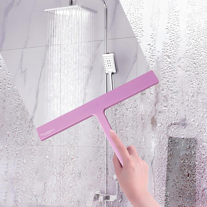 Silicone Rubber Blade & Hook Shower Window Squeegee 11" in Width Silicone Car Squeegee Bathroom Squeegee for Shower Squeegee for Shower Doors Car Window-Black