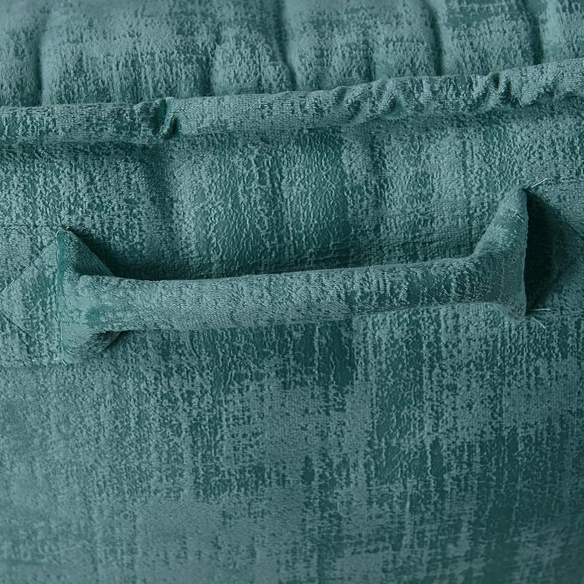 DIY Assembly Art Velvet Backrest Reading Bed Rest Pillow with Arms & Pockets, 18" H for Sitting in Bed Couch Sofa, Back Support Cushion with Removable Cover, 20"x18"x17", Aqua