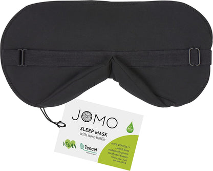 100% Bamboo Viscose Sleep Eye Mask - Dark Gray - Superior to Cotton - Light Blocking Travel Blindfold for Men & Women - Ultra-Soft & Comfortable with Adjustable Strap for Restful Sleep - by JoMo