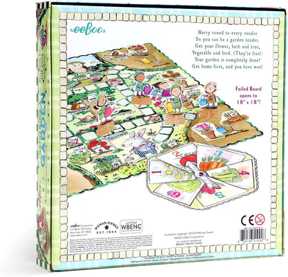 eeBoo Gathering a Garden Board Game - Award Winning Patience & Plant Counting Garden Game, Screen-Free Fun for 2-4 Players, Kids Ages 5 and up