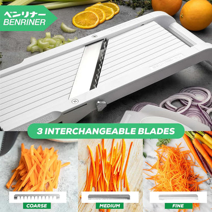Benriner Mandoline Jumbo Slicer, Japanese Stainless Steel Blade, Beige
