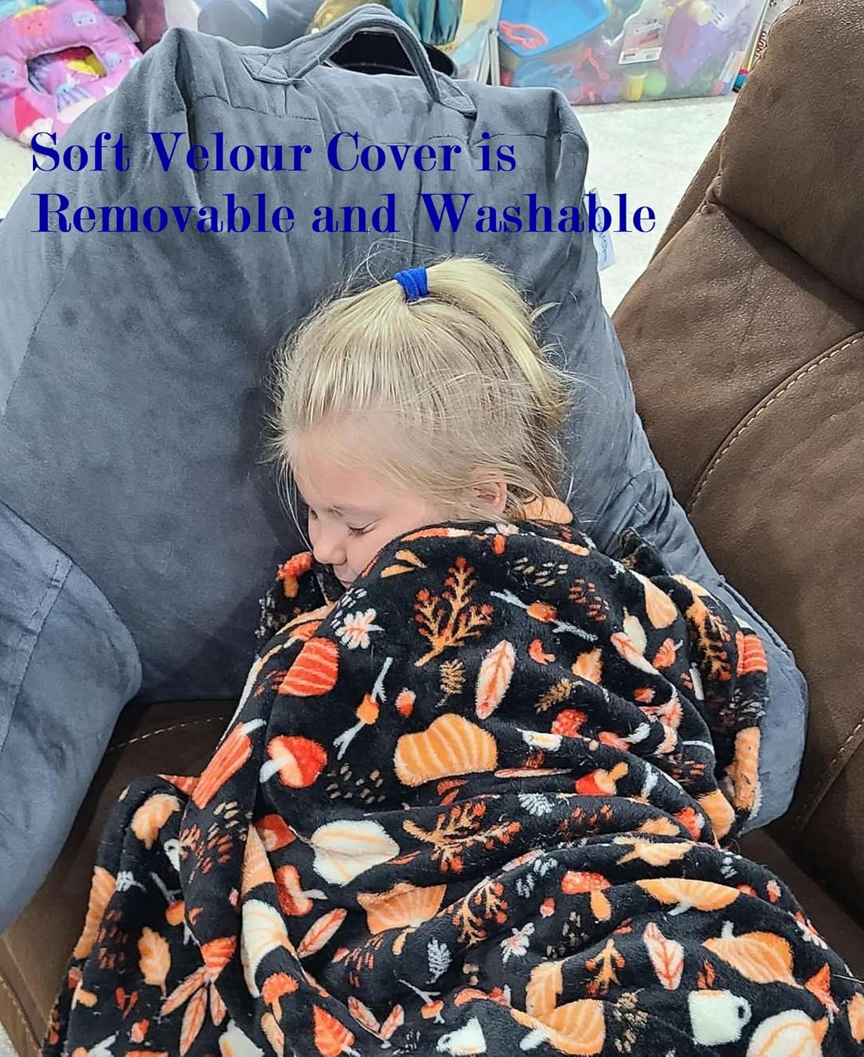 Reading Pillow for Bed with Arms Pockets for Adults, Large Grey | Bed Pillow for Sitting Up for Nursing, Breast Feeding, Bedrest or Relief from GERD or Heartburn; Removable, Washable Cover