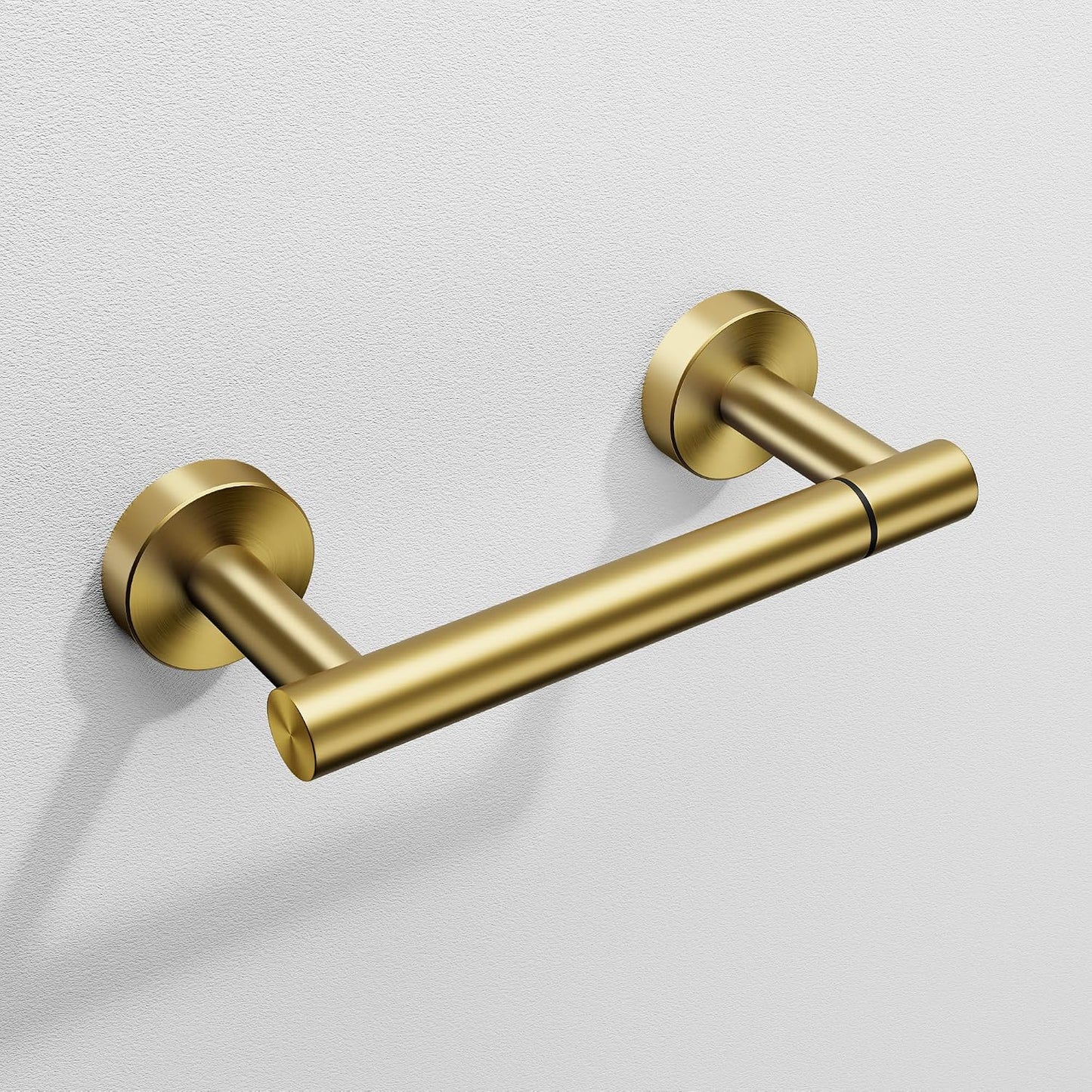 Day Moon™ - Toilet Paper Holder with Shelf - Modern Roll Holder for Bathroom - 1 Pack - Wall Mount - with Storage, Gold
