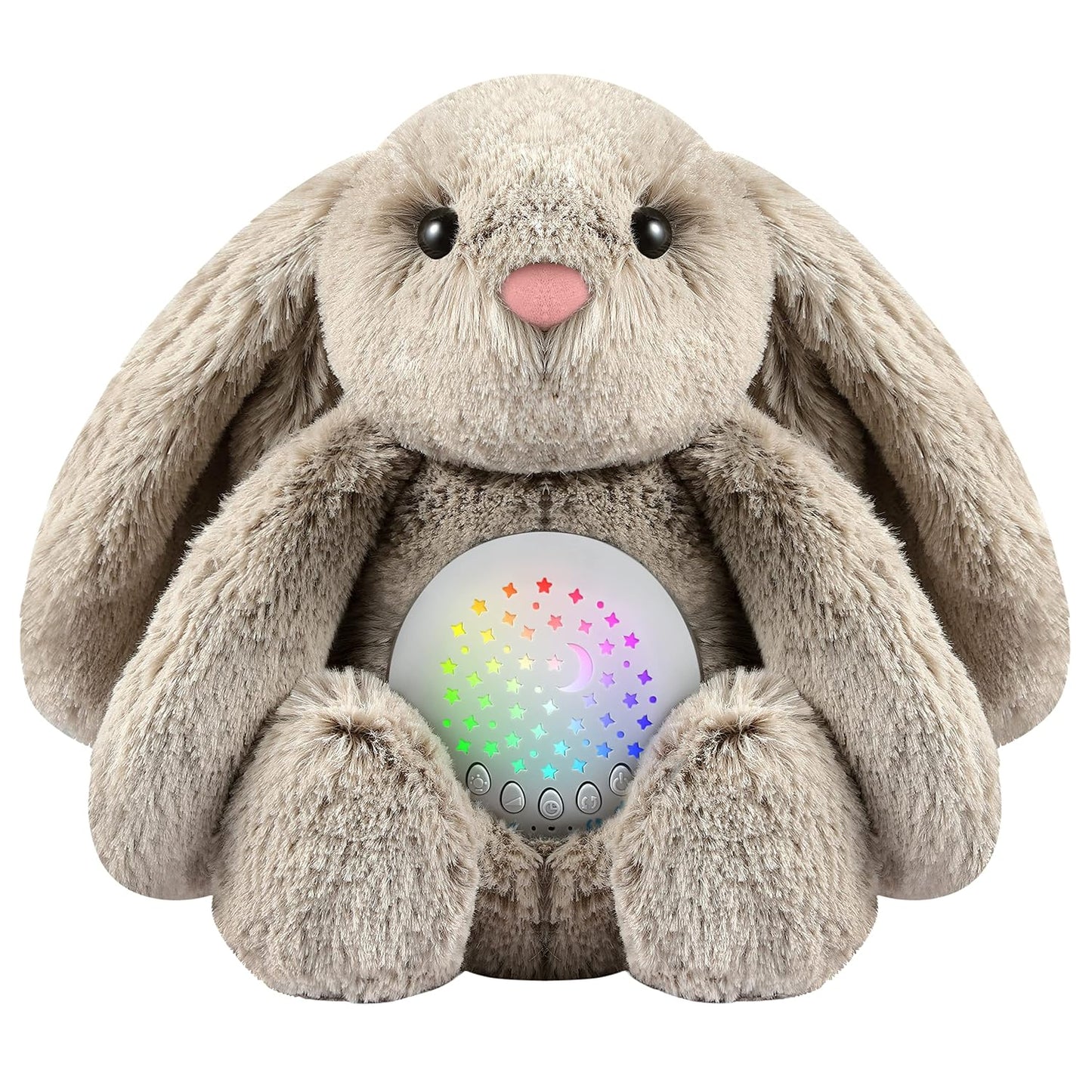 BEREST A13 White Noise Machine & Baby Sleep Soother with 15 Soothing Sounds & Projector Night Light Music Box, Cry Sensor, Rechargeable, Portable for Newborns, Toddlers, Attaches to Crib