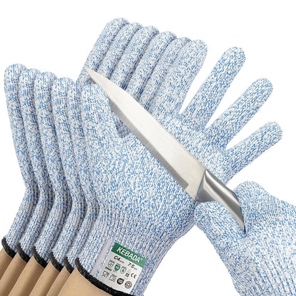 C4 Cut Resistant Gloves, ANSI A4, 100% Food Grade, 1 Pair, Medium | Food grade cutting gloves, glass-free & steel-free, breathable, washable. Ideal for meat cutting, slicing and oyster shucking