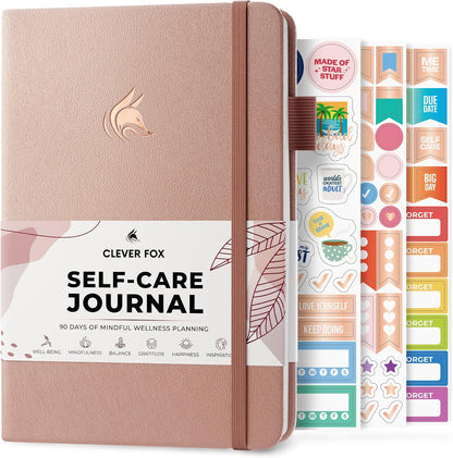 Clever Fox Self-Care Journal for Women, Daily Planner 5.8x8.3 Mystic blue