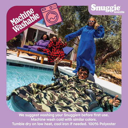 Snuggie The Original Wearable Blanket With Sleeves & Pockets | Cozy Oversized Throw for Adult Men & Women | One Size, 71x54
