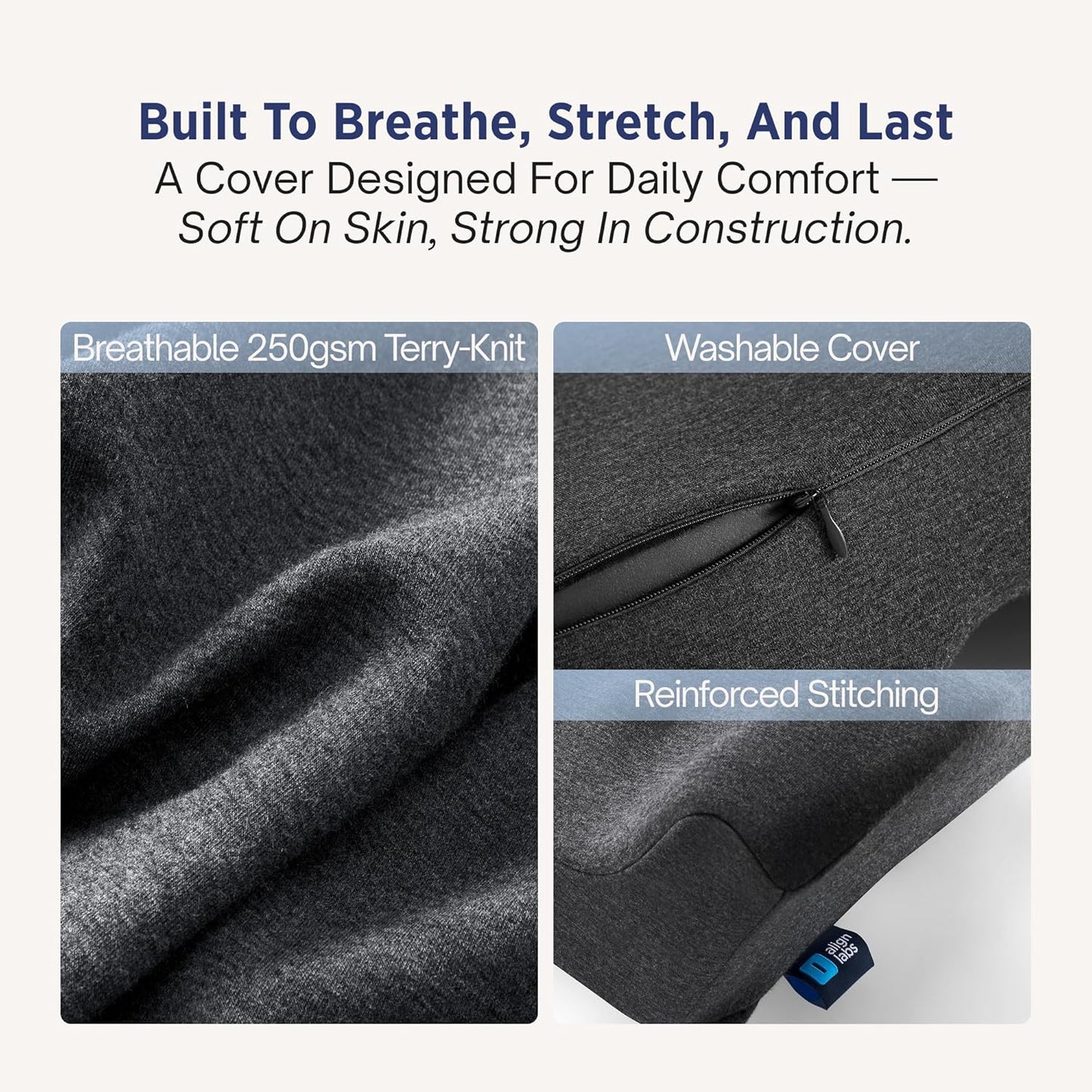 The Forme Cushion - Premium Ergonomic Lumbar Support Pillow | Lower Back Pain Relief Cushion with Adjustable SpineAlign™ Bolster and Dense Memory Foam for All-Day Comfort