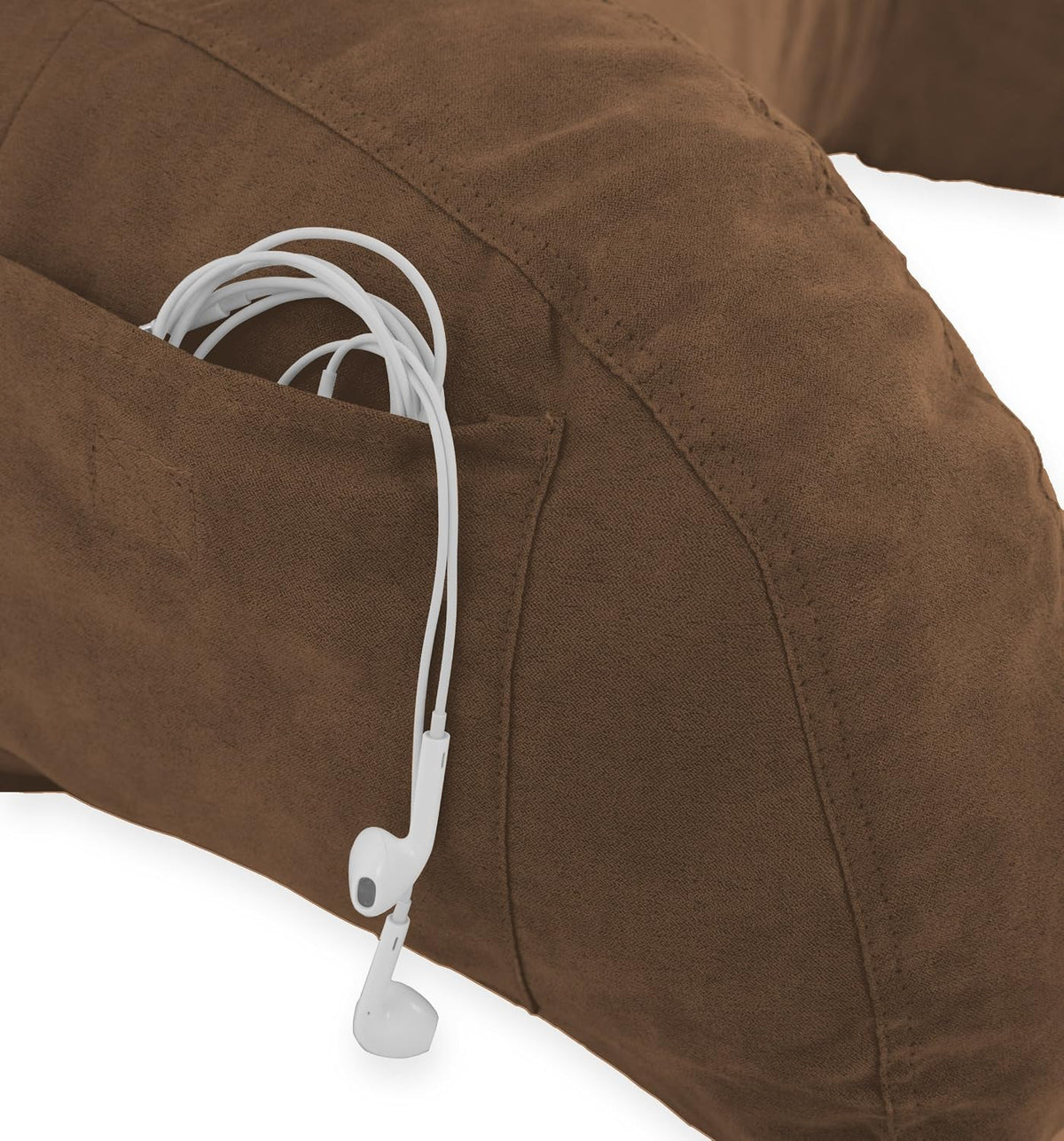 Deluxe Comfort Microsuede Bed Rest - Reading and Bedrest Lounger - Sitting Supprt Pillow - Soft But Firmly Stuffed Fiberfill - Backrest Pillow With Arms, Light Purple