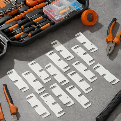 10 Pcs Hardware Door Hinge Shims Stainless Steel Metal Coated Finish Door Hinge Shim for Repair Kit (4 Inch,White)