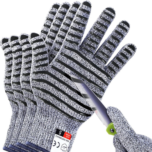 Cutting Gloves, 2 Pairs Cut Resistant Gloves, Cut Proof Gloves Kitchen
