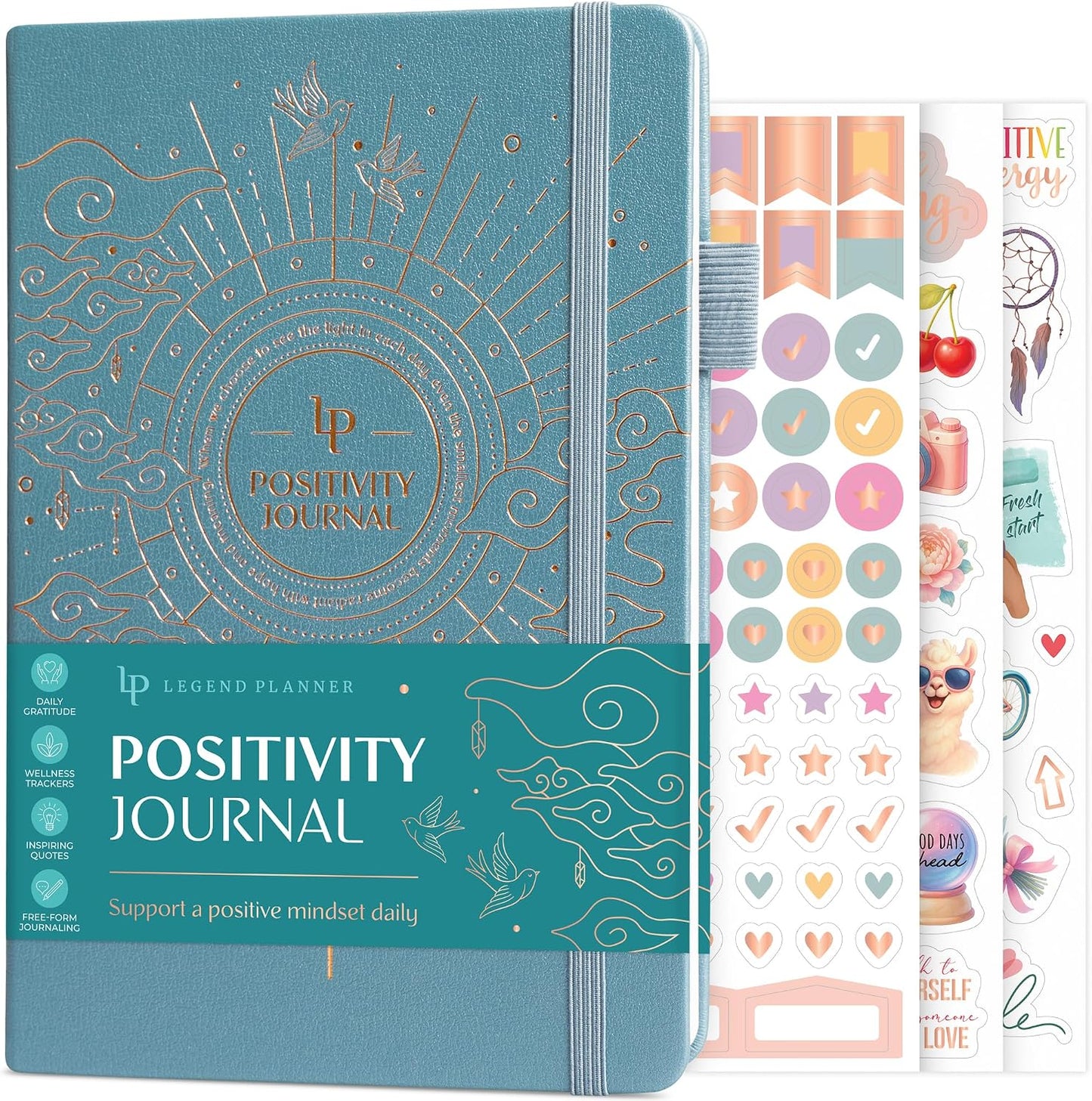 Legend Positivity Journal with Prompts – Guided Daily Affirmation Journal for Women & Men – Mental Health, Gratitude & Reflection Diary (Lavender)