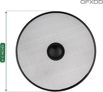 Splatter Screen for Frying Pans - Set Of 2: 10", 10" - Kitchen Ultimate Grease Protection Mesh for Skillet - Bacon Oil Catcher Guard for Pan
