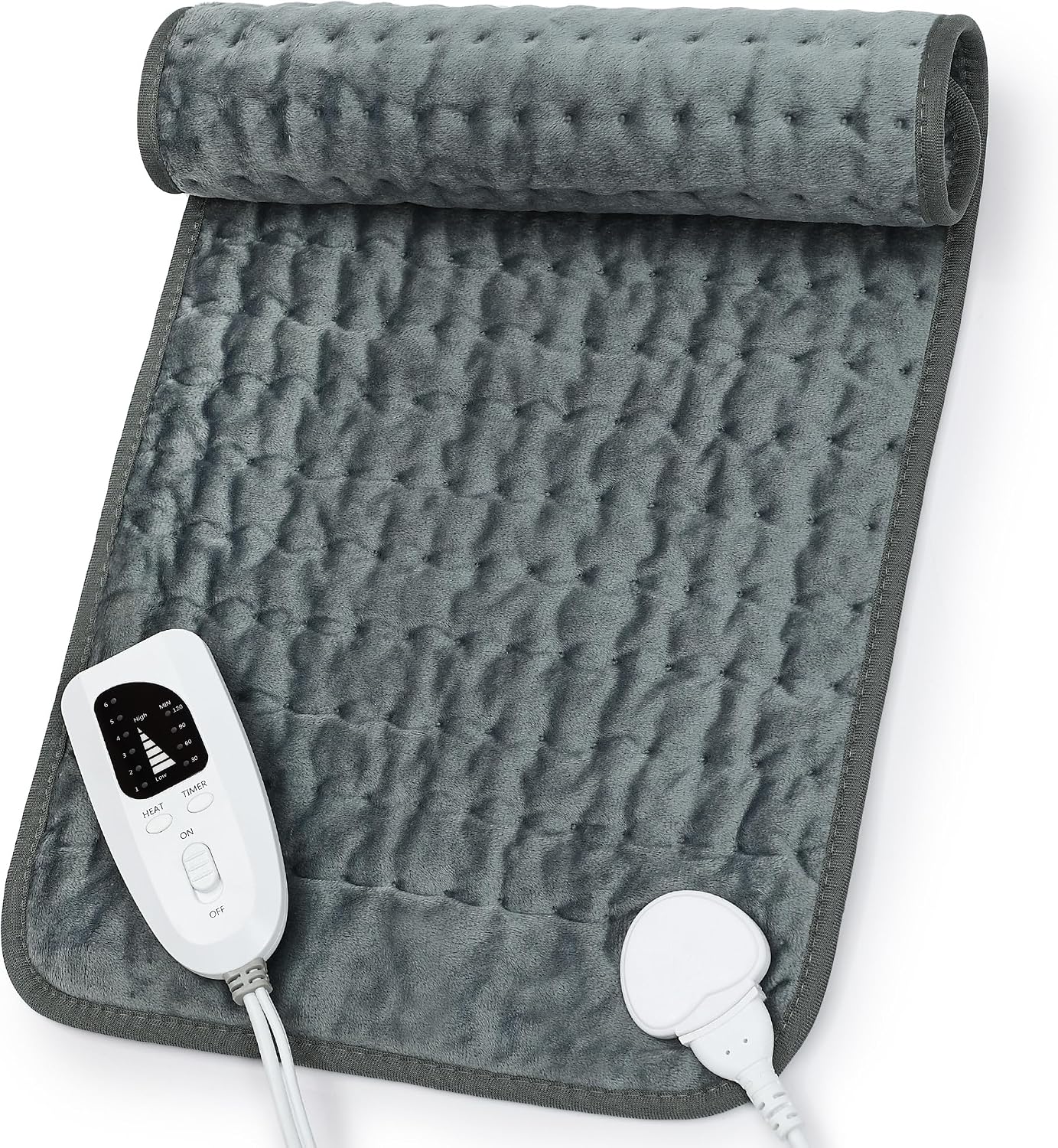 Heating Pad,Heated Blanket,Heating Pad for Back Neck,Grey,24x12 Inch | Electric Heating Pad,Dry/Moist Heat Heating Pads,Heating Pads for Shoulder,Abdomen,Heat Pad for Women Men,Birthday Gift
