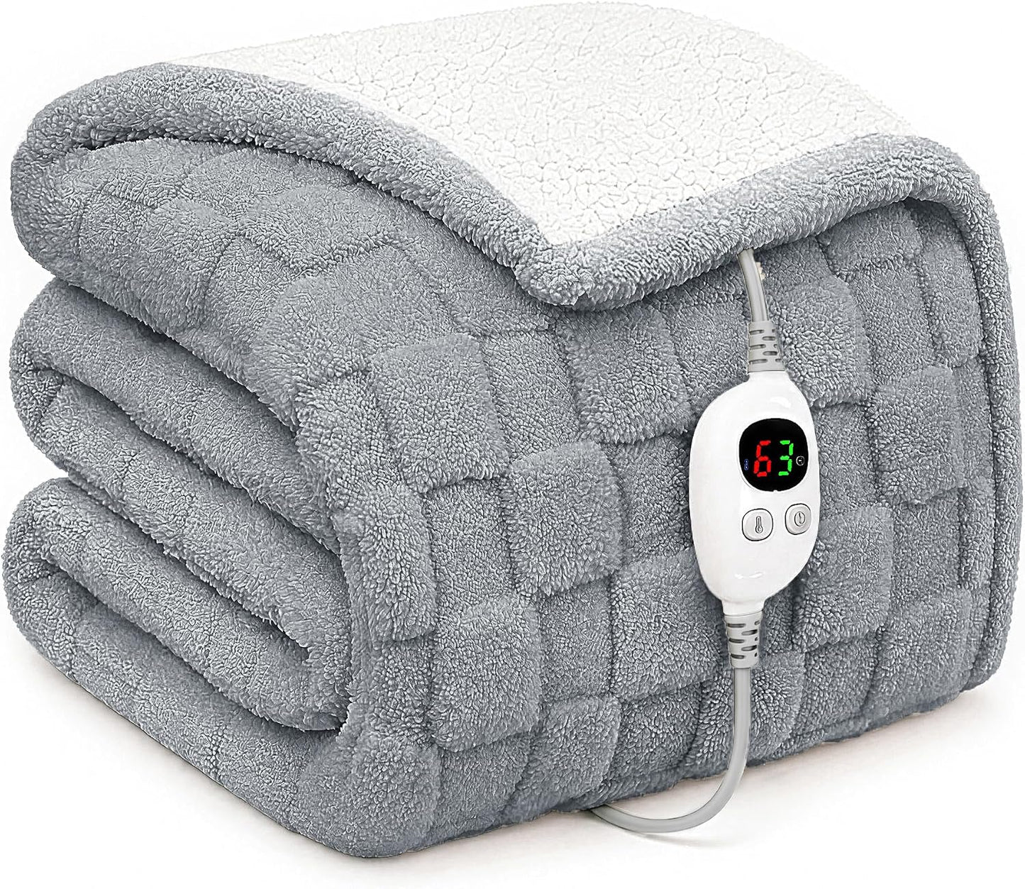 Templewet Heated Blanket Throw 50" x 60",Cute Electric Blanket,Racoon | Timer Settings,Auto Off,Soft Sherpa Heated Throw Blanket,Machine Washable,Fast Heating for Sofa Bed Office Use,Gifts for Mom