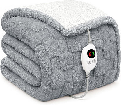 Templewet Heated Blanket Throw 50" x 60",Cute Electric Blanket,Racoon | Timer Settings,Auto Off,Soft Sherpa Heated Throw Blanket,Machine Washable,Fast Heating for Sofa Bed Office Use,Gifts for Mom