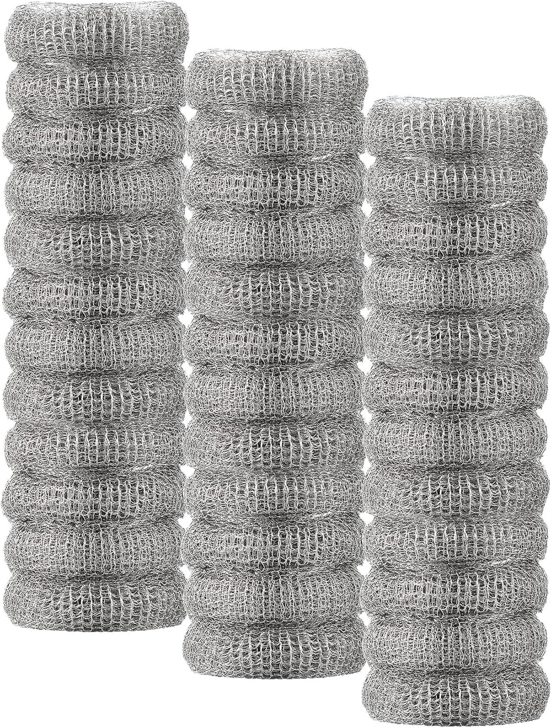 24 Pieces Lint Traps Washing Machine Stainless Steel Lint Snare Traps Laundry Mesh Washer Hose Filter with 24 Pcs Cable Ties