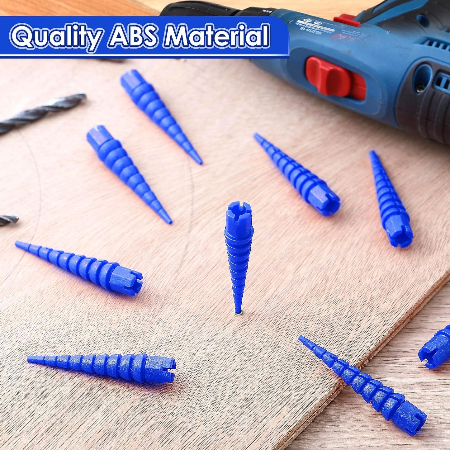 10 Pcs Wood Anchor, Fix Stripped Wood Screw Holes, Red | Fits Screws Sizes #2 to #16, Repairs Stripped Screw Holes, For Door Hinges, Cabinets and Furniture, Easy to Install