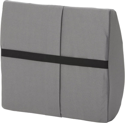 DMI Lumbar Support Pillow for Chair to Assist with Back Support with Removable Washable Cover and Firm Insert to Ease Lower Back Pain while Improving Posture, 14 x 13 x 5, Contoured Foam, Elite, Gray
