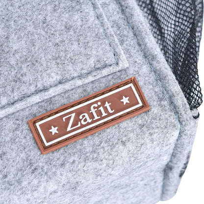 Zafit Bedside Caddy, Large Size Bedside Storage Organizer Bedside Organizer Caddy for Magazine Remotes Phone (13.4'' x 18.1'' Plus Size, Dark Grey)
