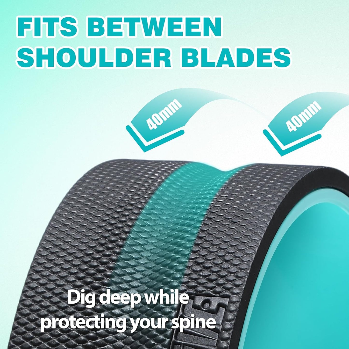 3 Pack Back Roller- Yoga Wheel for Back Pain Reliefn & Stretching, Back Wheel for Deep Tissue Massage, Foam Roller for Physical Therapy & Exercise | Blue